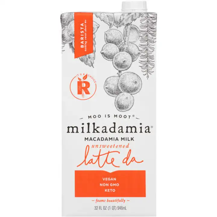 Order Milkadamia Unsweetened Latte Da Macadamia Milk - 32 Ounces food online from Whole Foods Co-Op Denfeld store, Duluth on bringmethat.com