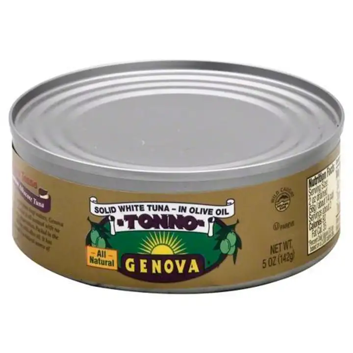 Order Genova Tuna, Tonno, Solid White, Premium Albacore, in Olive Oil - 5 Ounces food online from Holiday farms store, Roslyn Heights on bringmethat.com