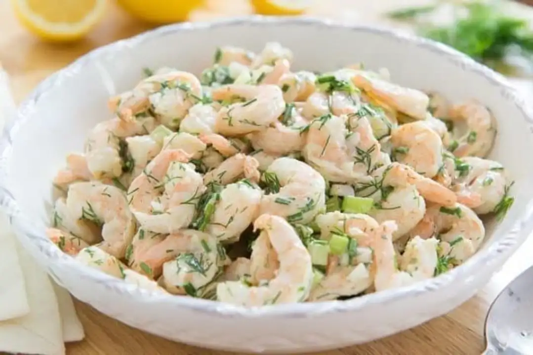 Order Shrimp Salad food online from Holiday farms store, Roslyn Heights on bringmethat.com