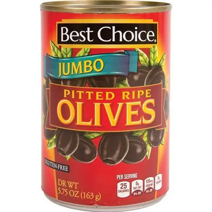 Order Best Choice Jumbo Ripe Olives - 5.75 Ounces food online from Fligner Market store, Lorain on bringmethat.com