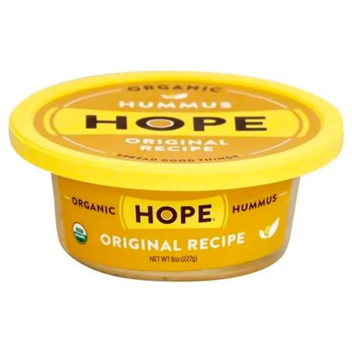 Order Hope Foods Hummus, Organic, Original Recipe - 8 Ounces food online from Whole Foods Co-Op Denfeld store, Duluth on bringmethat.com