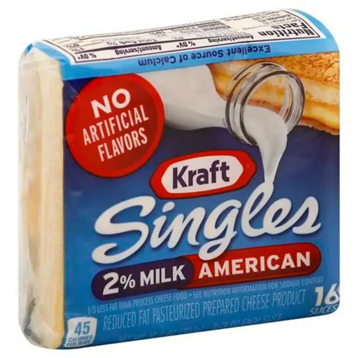 Order Kraft Singles Cheese Product, Pasteurized Prepared, Slices, American, Reduced Fat - 10.7 Ounces food online from Novato Harvest Market store, Novato on bringmethat.com