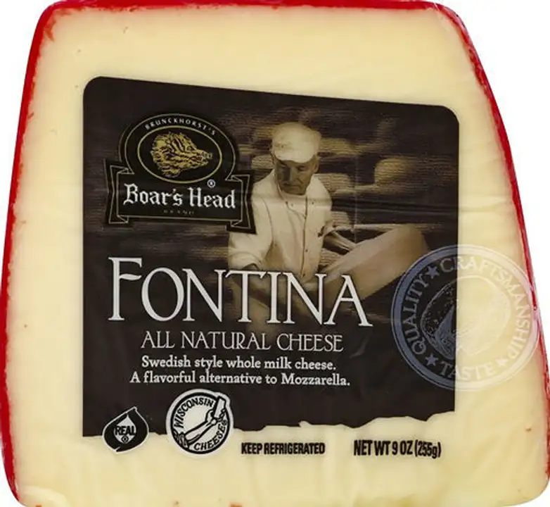 Order Boar's Head® Fontina Cheese - 9 Ounces food online from Holiday farms store, Roslyn Heights on bringmethat.com