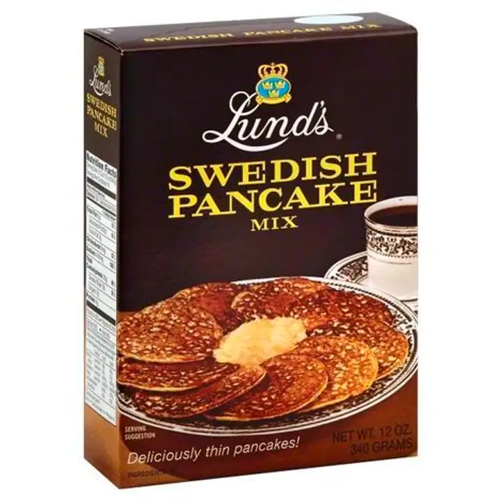 Order Lunds Pancake Mix, Swedish - 12 Ounces food online from Novato Harvest Market store, Novato on bringmethat.com