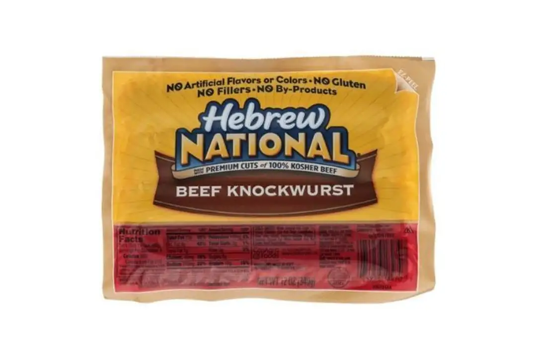 Order Hebrew National Beef Knockwurst - 12 Ounces food online from Holiday farms store, Roslyn Heights on bringmethat.com