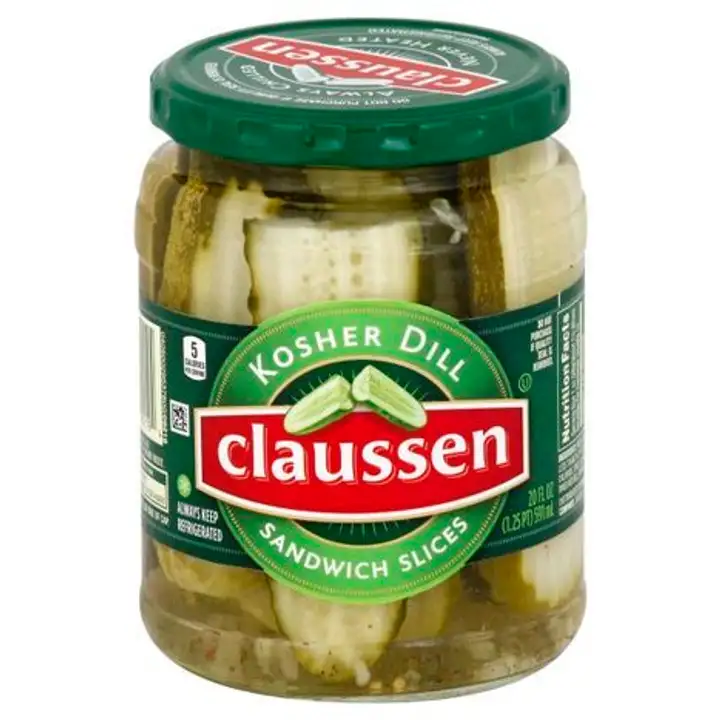 Order Claussen Pickles, Kosher Dill, Sandwich Slices - 20 Ounces food online from Holiday farms store, Roslyn Heights on bringmethat.com