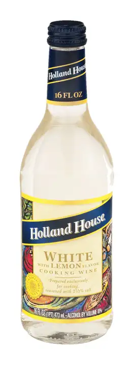 Order Holland House Cooking Wine, White, with Lemon Flavor - 16 Ounces food online from Holiday farms store, Roslyn Heights on bringmethat.com