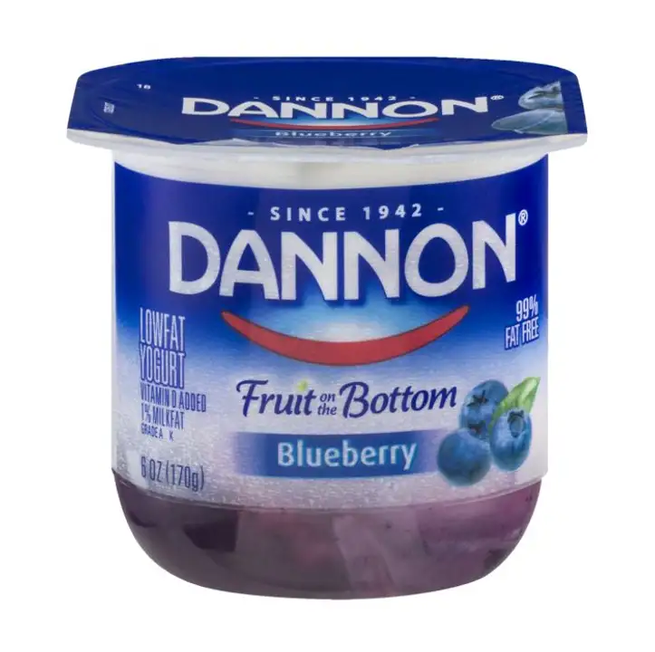 Order Dannon Yogurt, Lowfat, Fruit on the Bottom, Blueberry - 6 Ounces food online from Holiday farms store, Roslyn Heights on bringmethat.com