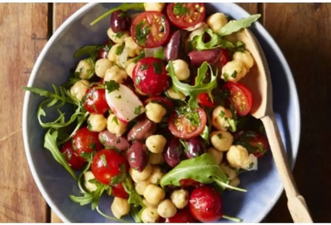 Order Chickpea Salad food online from Holiday farms store, Roslyn Heights on bringmethat.com