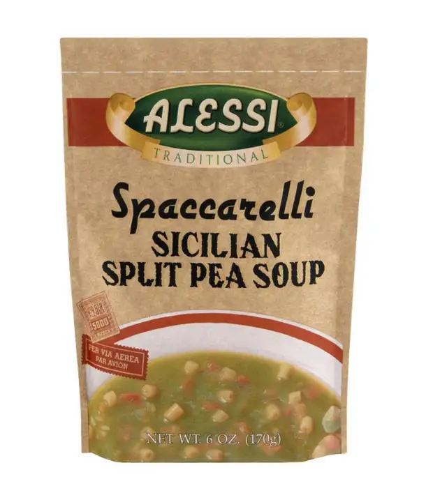 Order Alessi Split Pea Soup, Sicilian, Spaccarelli - 6 Ounces food online from Novato Harvest Market store, Novato on bringmethat.com