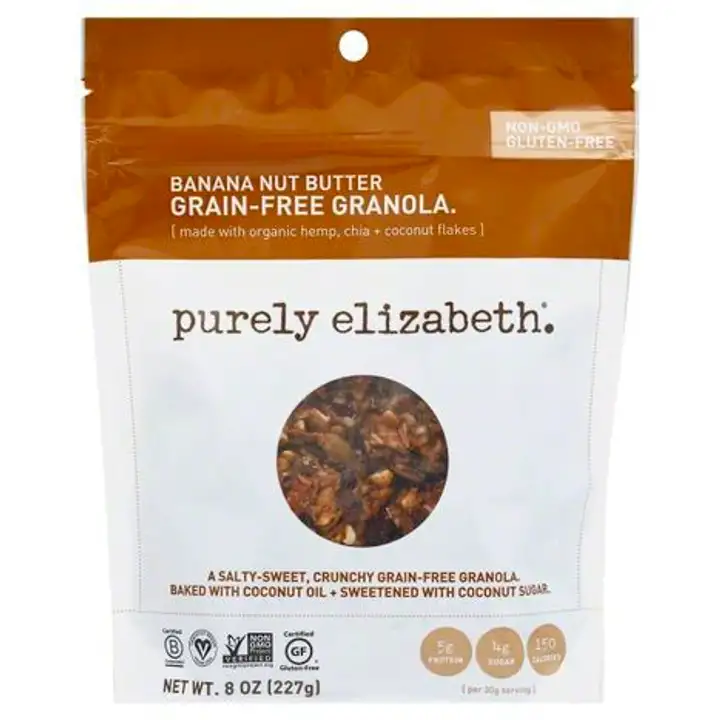 Order Purely Elizabeth Granola, Grain-Free, Banana Nut Butter - 8 Ounces food online from Whole Foods Co-Op Denfeld store, Duluth on bringmethat.com