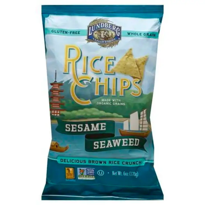 Order Lundberg Rice Chips, Sesame Seaweed - 6 Ounces food online from Whole Foods Co-Op Denfeld store, Duluth on bringmethat.com