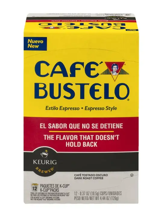 Order Cafe Bustelo Coffee, Dark Roast, Espresso Style, K-Cup Pods - 12 Count food online from Holiday farms store, Roslyn Heights on bringmethat.com
