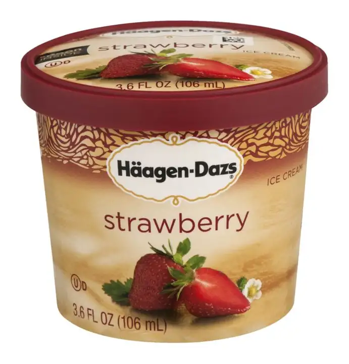 Order Haagen Dazs Ice Cream, Strawberry - 4 Ounces food online from Novato Harvest Market store, Novato on bringmethat.com