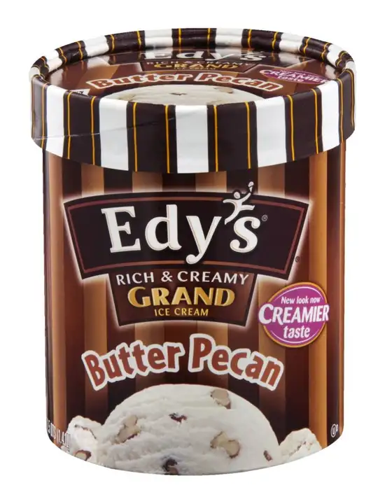 Order Edys Grand Ice Cream, Butter Pecan Blast - 48 Ounces food online from Novato Harvest Market store, Novato on bringmethat.com