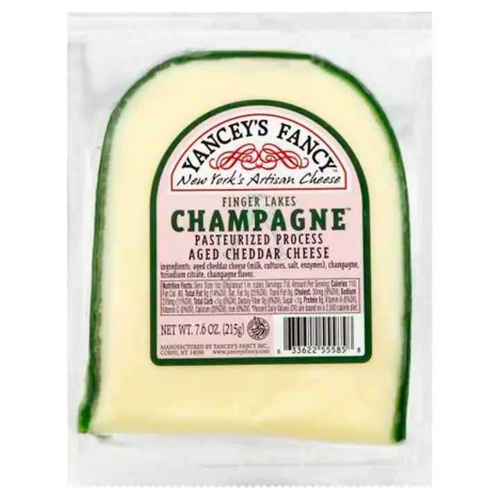 Order Yanceys Fancy Cheese, Pasteurized Process Aged Cheddar, Finger Lakes Champagne - 7.6 Ounces food online from Holiday farms store, Roslyn Heights on bringmethat.com