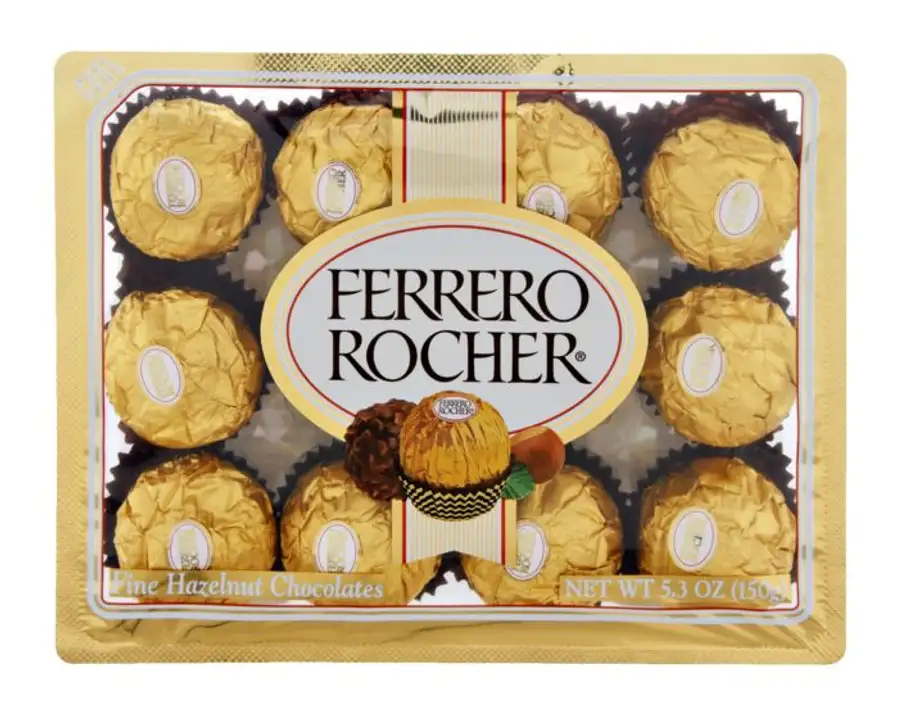 Order Ferrero Rocher Chocolates, Fine Hazelnut - 5 Ounces food online from Novato Harvest Market store, Novato on bringmethat.com