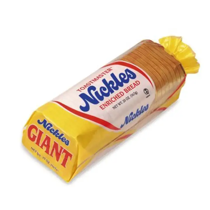 Order Nickles Giant White Bread - 20 Ounces food online from Fligner Market store, Lorain on bringmethat.com