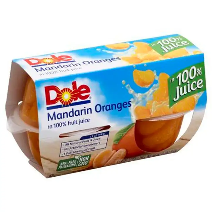 Order Dole Mandarin Oranges, in 100% Juice - 4 Count food online from Novato Harvest Market store, Novato on bringmethat.com