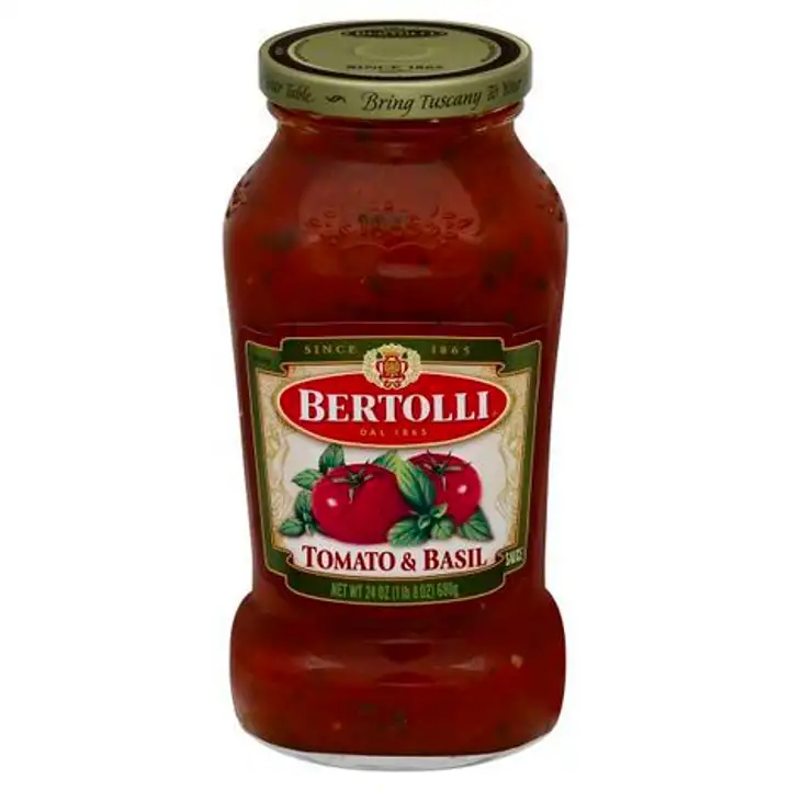 Order Bertolli Sauce, Tomato & Basil - 24 Ounces food online from Fligner Market store, Lorain on bringmethat.com