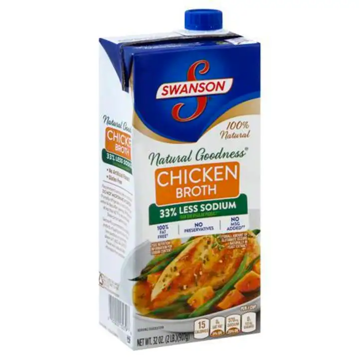 Order Swanson Natural Goodness Broth, Chicken - 32 Ounces food online from Novato Harvest Market store, Novato on bringmethat.com