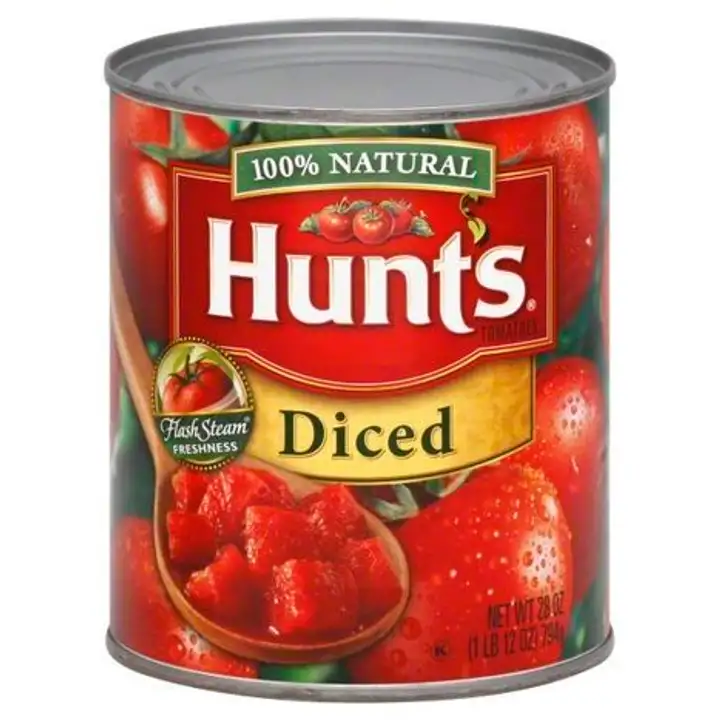 Order Hunts Tomatoes, Diced - 28 Ounces food online from Fligner Market store, Lorain on bringmethat.com