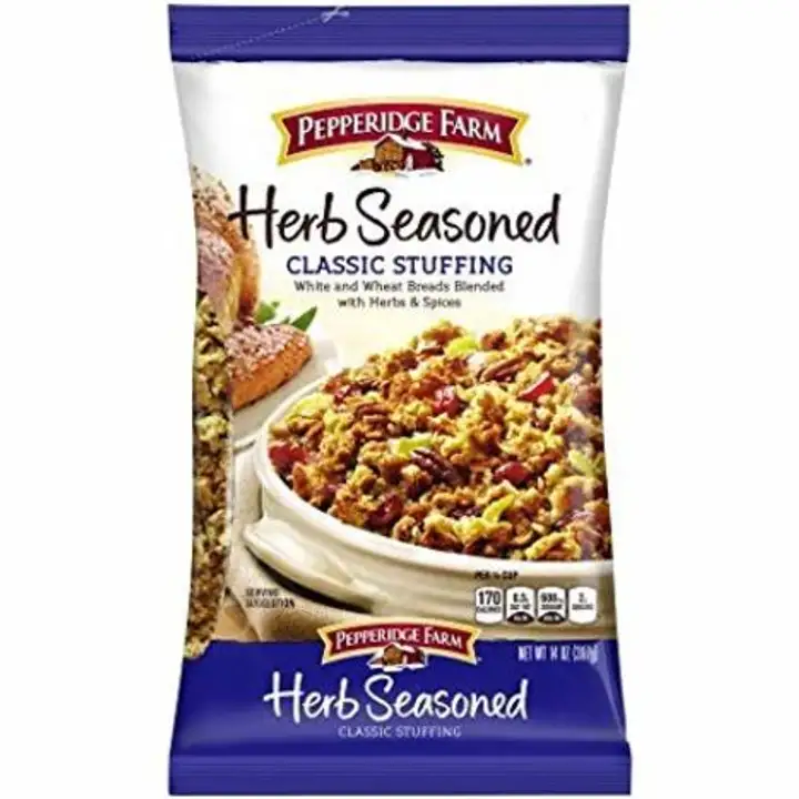 Order Pepperidge Farm Herb Seasoned Classic Stuffing - 12 Ounces food online from Holiday farms store, Roslyn Heights on bringmethat.com