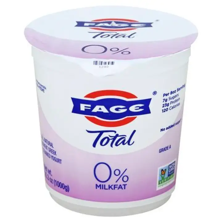 Order Fage Total Yogurt, Greek Strained, Nonfat - 35.3 Ounces food online from Whole Foods Co-Op Denfeld store, Duluth on bringmethat.com
