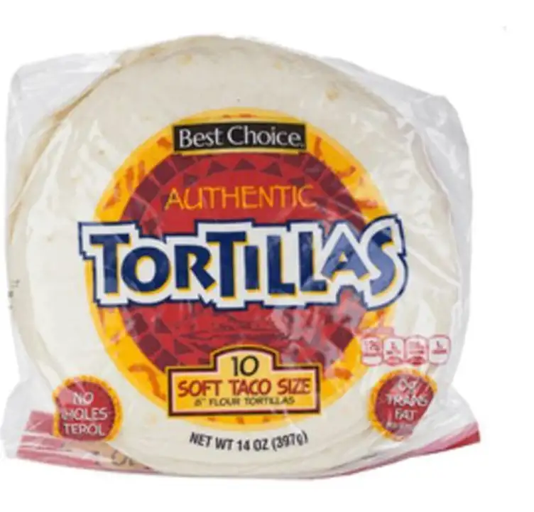 Order Best Choice Flour Tortilla - 8 Inches food online from Fligner Market store, Lorain on bringmethat.com