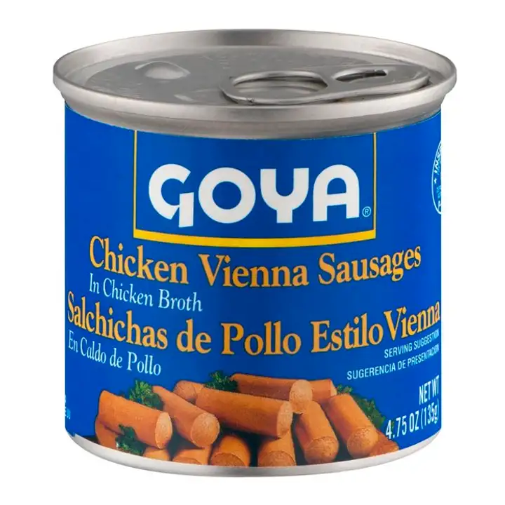 Order Goya Vienna Sausages, Chicken - 5 Ounces food online from Fligner Market store, Lorain on bringmethat.com