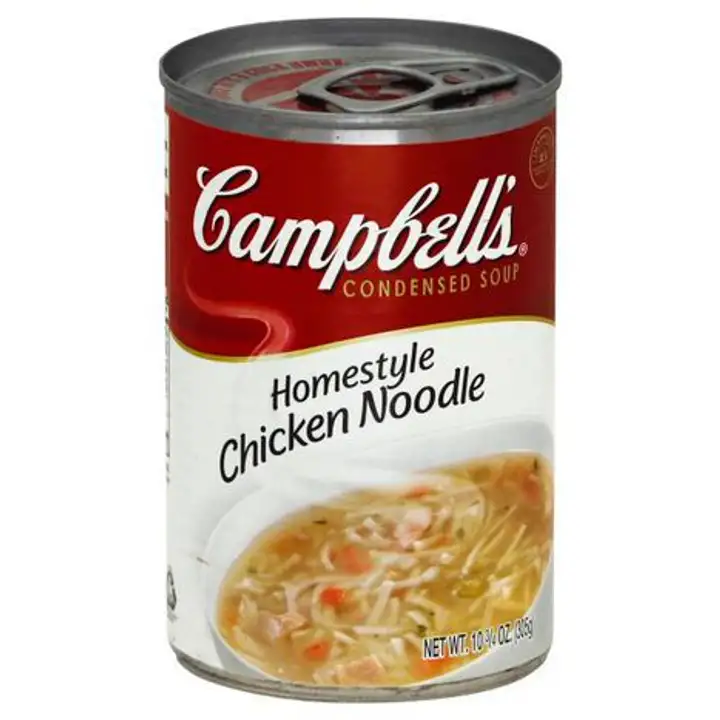 Order Campbells Soup, Condensed, Chicken Noodle, Homestyle - 10.75 Ounces food online from Fligner Market store, Lorain on bringmethat.com