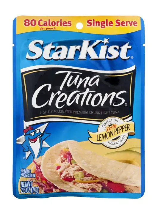 Order StarKist Tuna Creations Tuna, Chunk Light, Lemon Pepper - 2.6 Ounces food online from Fligner Market store, Lorain on bringmethat.com