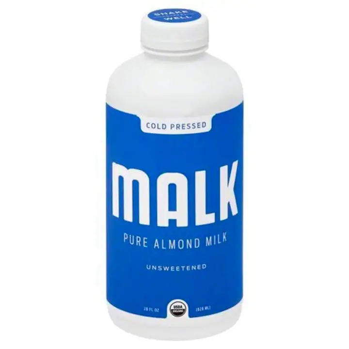 Order Malk Milk, Pure Almond, Unsweetened - 32 Ounces food online from Whole Foods Co-Op Denfeld store, Duluth on bringmethat.com