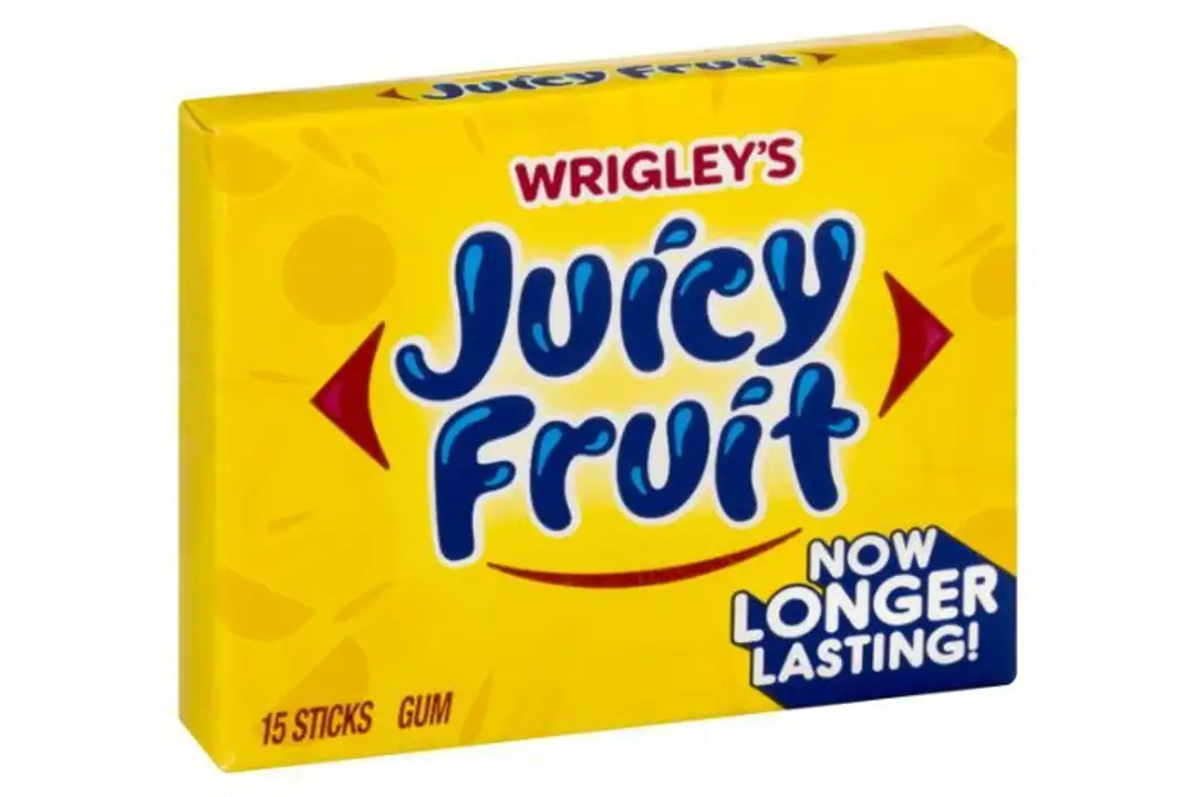 Order Juicy Fruit Gum - 15 Count food online from Novato Harvest Market store, Novato on bringmethat.com