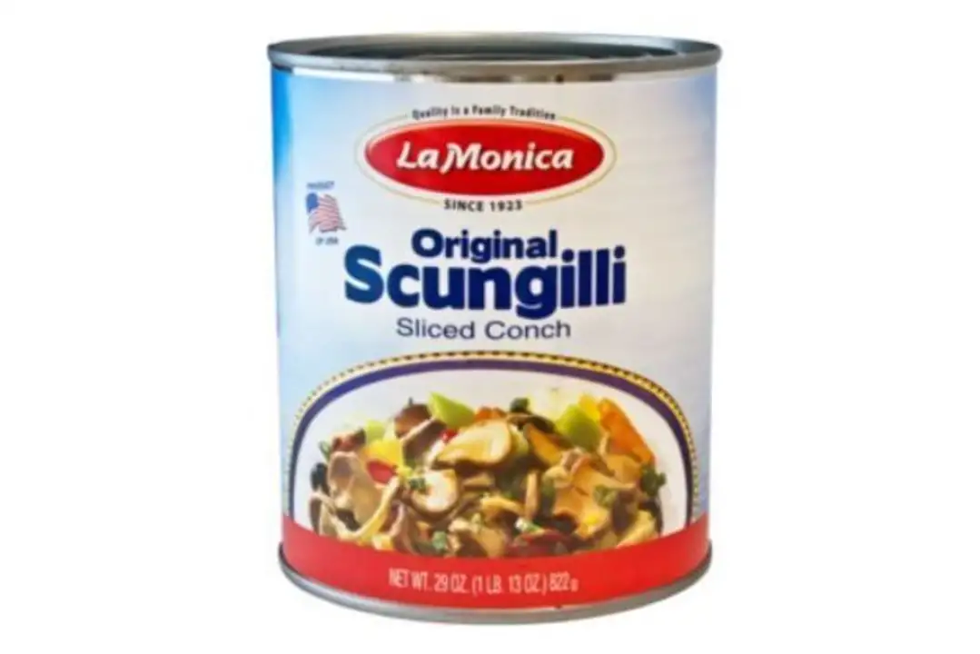 Order LA MONICA Sliced Conch, Scungilli - 29 Ounces food online from Meats Supreme store, Brooklyn on bringmethat.com