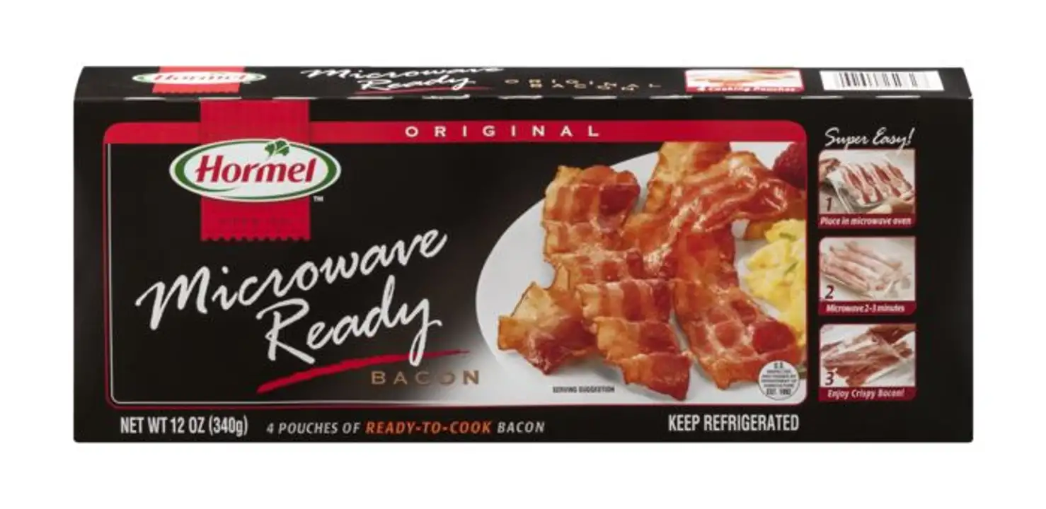 Order Hormel Bacon, Original, Microwave Ready - 12 Ounces food online from Holiday farms store, Roslyn Heights on bringmethat.com