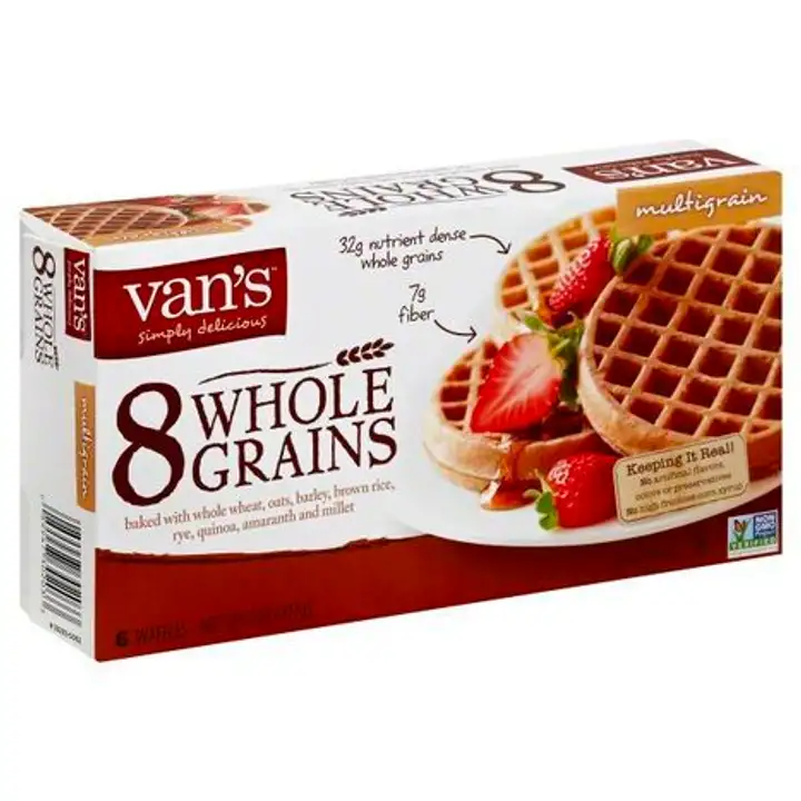 Order Vans Waffles, 8 Whole Grains, Multigrain - 8 Ounces food online from Whole Foods Co-Op Denfeld store, Duluth on bringmethat.com