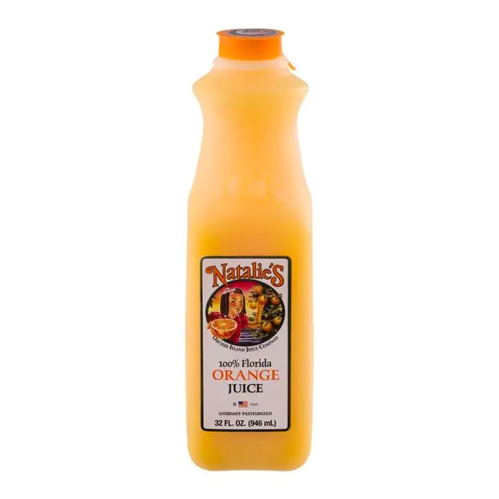 Order Natalie's 100% Florida Orange Juice - 32 Fluid Ounces food online from Holiday farms store, Roslyn Heights on bringmethat.com