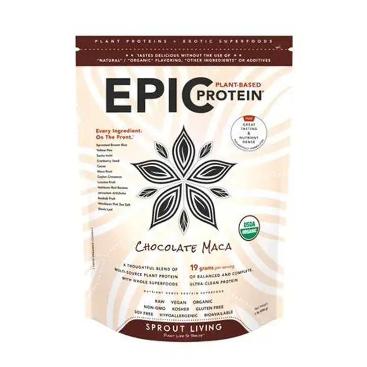 Order Sprout Living Epic Chocolate Maca Protein Powder food online from Whole Foods Co-Op Denfeld store, Duluth on bringmethat.com