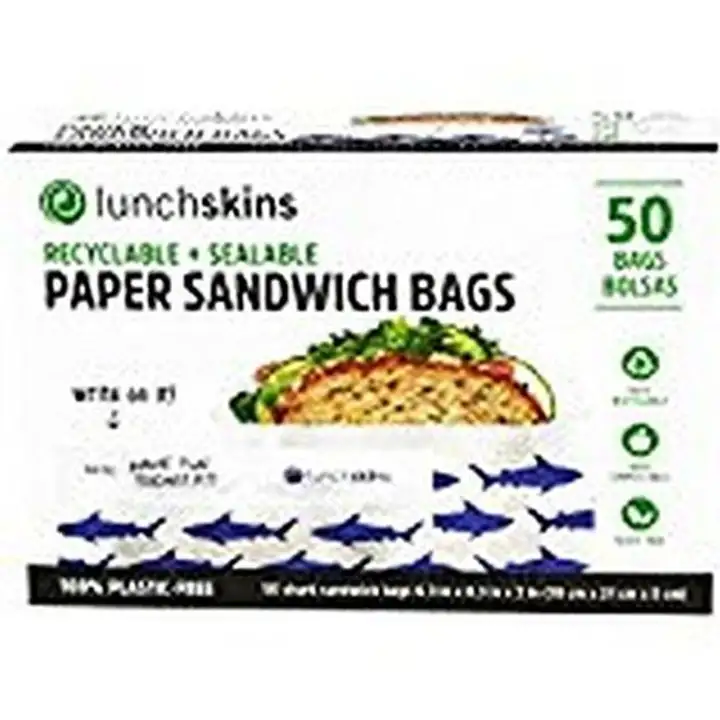 Order Lunchskins Sharks Paper Sandwich Bag food online from Whole Foods Co-Op Denfeld store, Duluth on bringmethat.com