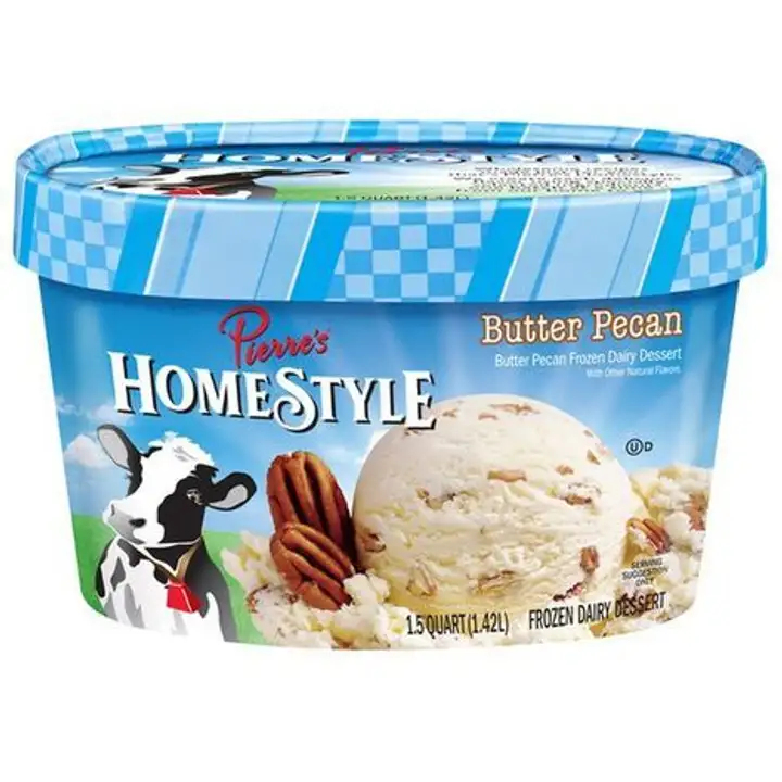 Order Pierre's HomeStyle Butter Pecan Ice Cream - 48 Ounces food online from Fligner Market store, Lorain on bringmethat.com