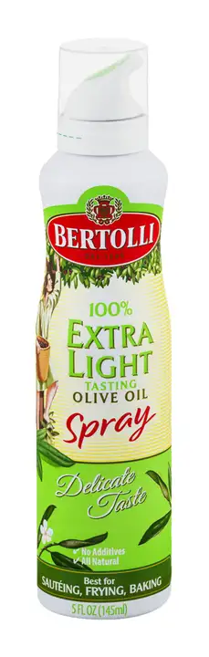 Order Bertolli Olive Oil, 100% Extra Light Tasting, Spray - 5 Ounces food online from Holiday farms store, Roslyn Heights on bringmethat.com