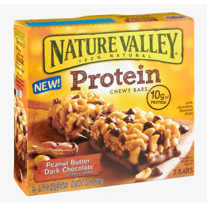 Order Nature Valley Chewy Bars, Protein, Peanut Butter Dark Chocolate - 7.1 Ounces food online from Novato Harvest Market store, Novato on bringmethat.com