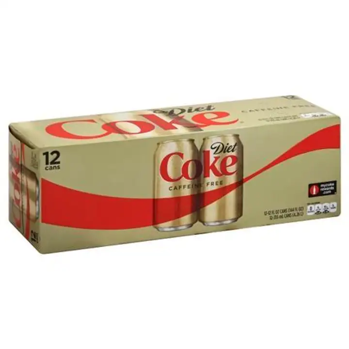 Order Diet Coke Cola, Diet, Caffeine Free, Fridge Pack - 12 Fluid Ounces (Pack of 12) food online from Holiday farms store, Roslyn Heights on bringmethat.com