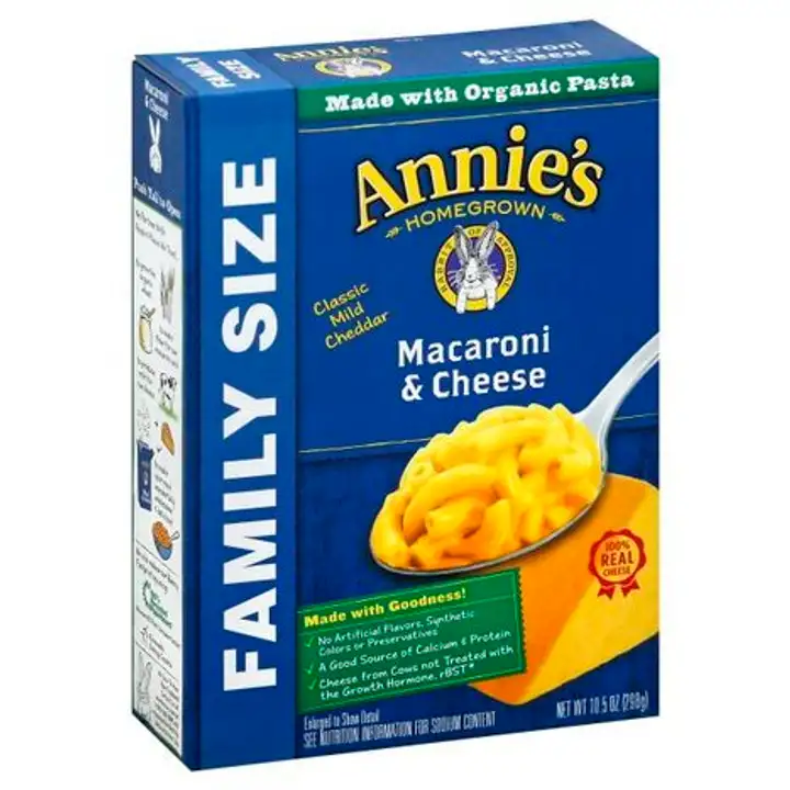 Order Annies Macaroni & Cheese, Classic Mild Cheddar, Family Size - 10.5 Ounces food online from Novato Harvest Market store, Novato on bringmethat.com