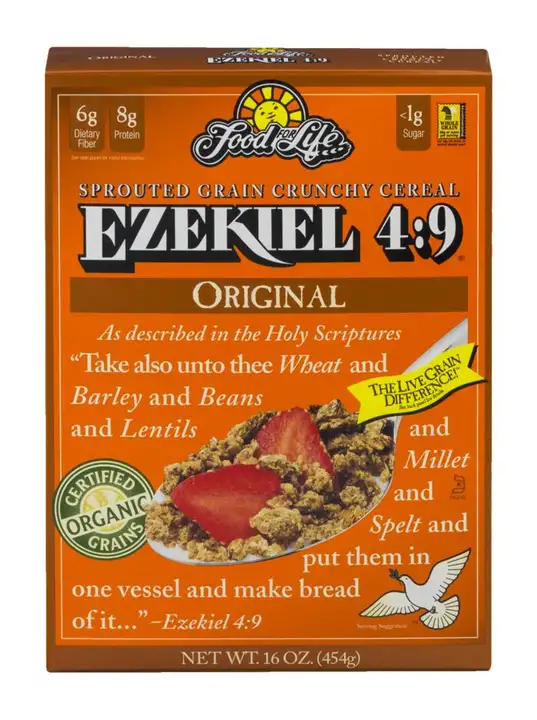 Order Food For Life Ezekiel 4:9 Cereal, Crunchy, Sprouted Grain, Original - 16 Ounces food online from Novato Harvest Market store, Novato on bringmethat.com