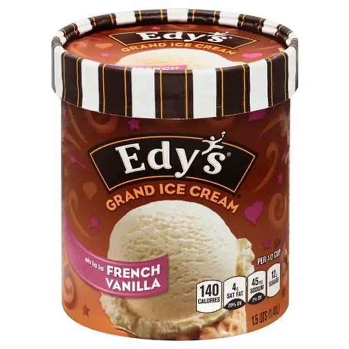 Order Edys Grand Ice Cream, Oh La La French Vanilla - 48 Ounces food online from Novato Harvest Market store, Novato on bringmethat.com