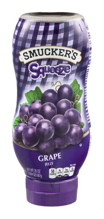Order Smuckers Squeeze Jelly, Grape - 20 Ounces food online from Holiday farms store, Roslyn Heights on bringmethat.com