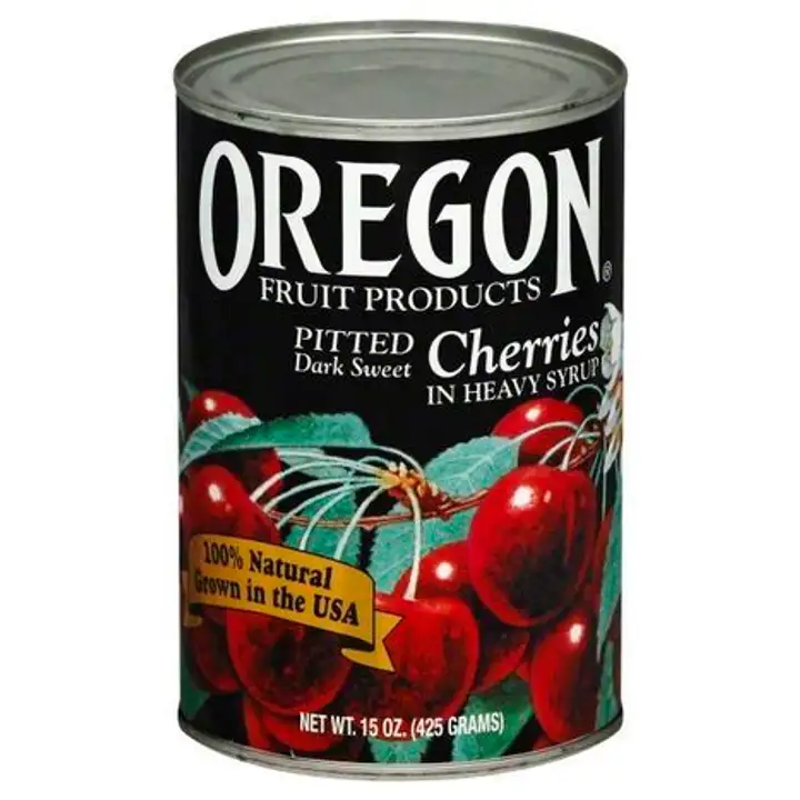 Order Oregon Cherries, in Heavy Syrup, Dark Sweet, Pitted - 16.5 Ounces food online from Novato Harvest Market store, Novato on bringmethat.com