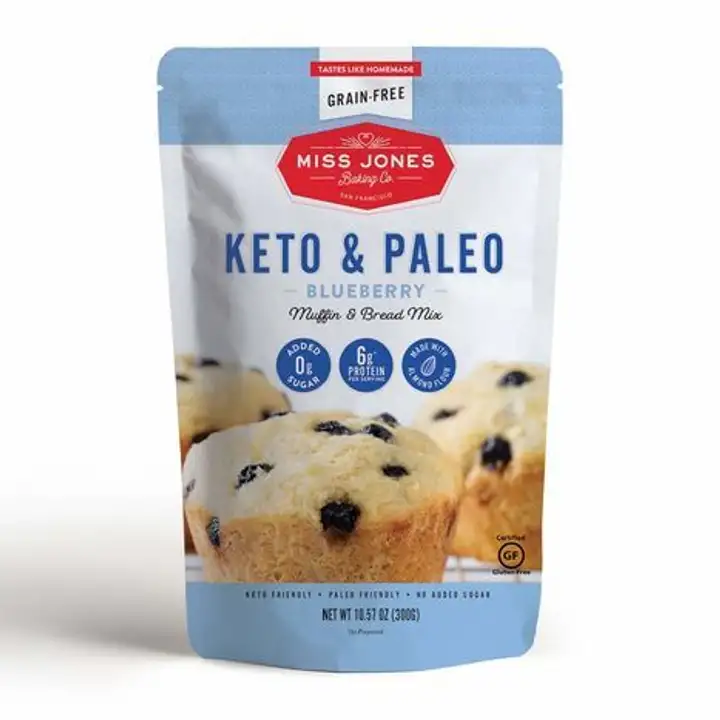 Order Miss Jones Baking Keto & Paleo Blueberry Muffin Mix - 10.57 Ounces food online from Whole Foods Co-Op Denfeld store, Duluth on bringmethat.com